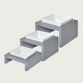 Load image into Gallery viewer, Three Moderno feeders side by side to show size difference.