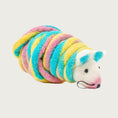 Load image into Gallery viewer, Wool mouse toy with its tail fully coiled around it.