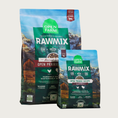 Load image into Gallery viewer, Two packages of Open Farm Rawmix Open Prairie Ancient Grains recipe dog food. The 3.5lb bag is standing in front of the 20lb bag.