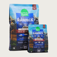 Load image into Gallery viewer, Two packages of Open Farm Rawmix Wild Ocean Ancient Grains recipe dog food. The 3.5lb bag is standing in front of the 20lb bag.