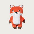 Load image into Gallery viewer, Mini plush fox dog toy with orange fur, white chest, and brown paws. Embroidered facial details.