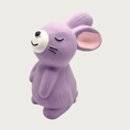 Load image into Gallery viewer, Small light purple latex bunny dog toy with closed eyes.