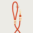 Load image into Gallery viewer, Alternate view of the Cider marine rope leash, showing a closeup of the handle and clasp sections.