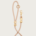 Load image into Gallery viewer, Alternate view of the Flax marine rope leash, showing a closeup of the handle and clasp sections.