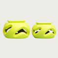 Load image into Gallery viewer, Both sizes of The Boomerang dog toy, side by side to show size difference.