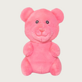 Load image into Gallery viewer, Plush, salmon pink dog toy that looks like a gummy bear.