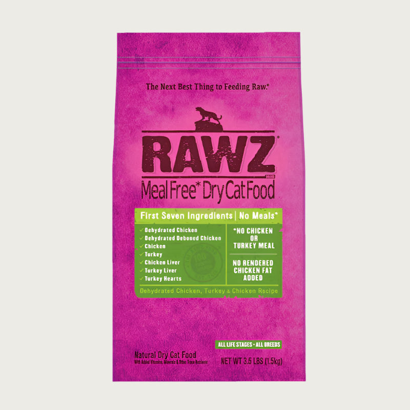 RAWZ Dehydrated Chicken, Turkey & Chicken Recipe Dry Food for Cats