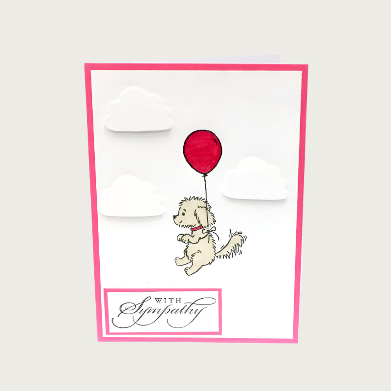 Dog With Balloon Sympathy Card