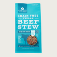 Load image into Gallery viewer, 7 lb blue bag of A Pup Above Texas Beef Stew recipe dog food. Gently cooked sous vide. Bag has a small photo of a bowl of the food, that looks like ground beef with chopped bits of potatoes, carrots and green peas.
