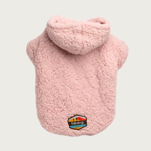Sherpa Dog Hoodie - Blush