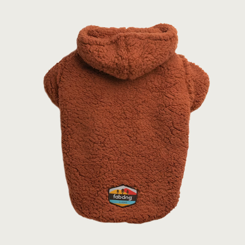 Sherpa Dog Hoodie - Rust