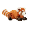 Plush Archie Red Panda dog toy from Fluff & Tuff. Toy has a copper colored head & body, with cream & copper striped tail, and dark brown legs. Its face has more detail, with cream ears & brown inner ears, and raccoon-like brown "mask" on its face. Brown & black eyes with black nose.
