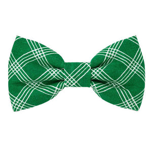 Emerald Plaid Bow Tie