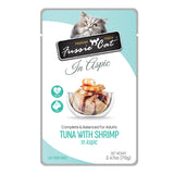 fussie cat adult cat food tuna with shrimp in aspic 2.47 oz pouch