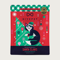 Load image into Gallery viewer, 1.25 oz GivePet Santa Claws (Chicken Breast) cat treat bag with Christmas-themed design and cat illustration. Freeze-dried premium cat treats. Badge on top corner reads "This bag gives to shelter cats."
