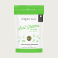 Load image into Gallery viewer, Green Juju Just Greens Blend with Nettles, in a white bag with bright green bars on top and bottom. Freeze Dried Green Vegetable Blend. 100% whole foods. Grain, gluten & filler free.
