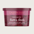 Load image into Gallery viewer, Burgundy colored plastic tub of Green Juju Fermented Bam's Beets fermented beets and purple cabbage. Wild fermented supplement for dogs & cats. Net Wt. 6 oz.
