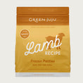 Load image into Gallery viewer, Green Juju lamb recipe raw frozen dog food patties in a 6 pound bag.

