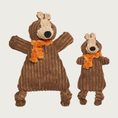 Load image into Gallery viewer, Both sizes of the Nutmeg Squirrel toy side by side to show size difference.
