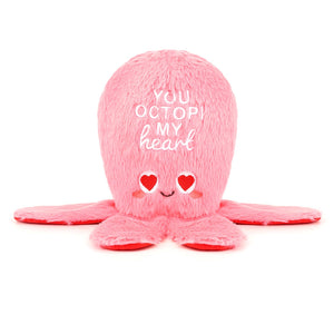 hugsmart plush pink valentines day you octopi my heart octopus dog toy 