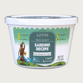 Load image into Gallery viewer, White plastic tub of Lotus Wild Caught Sardine Recipe raw cat food. Net Wt. 17 oz. Keep frozen.
