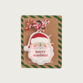 Load image into Gallery viewer, Santa face pet collar charm with "merry woofmas" text on beard.
