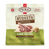 Primal lamb recipe freeze-dried raw dog food for adult dogs, in a 14 ounce bag. 