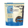 A 2 pound bag of Quest frozen raw cat food, bite size nuggets in the white fish recipe. 