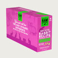 Load image into Gallery viewer, Raw Dynamic Frozen Raw Rabbit dog food in a pink box, made from farm raised rabbit, grain-free, all-natural, and rich in protein for healthy dogs. Packaged in a twelve pound box.
