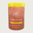 Load image into Gallery viewer, A 24 oz plastic tub of Savage Cat Food, Chicken recipe for cats. Tub is clear, with light reddish brown food inside. Lid is yellow. Raw. Keep Frozen.
