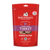 14 oz red bag of Stella & Chewy's "Only the good stuff" Tantalizing Turkey Dinner Patties. Additional text: 95% turkey, organs & bone, freeze-dried raw, grain free, cage-free.