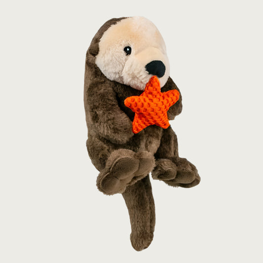 Side view of the Otter Rope Body dog toy from Tall Tails.