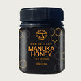 Load image into Gallery viewer, Black plastic jar of New Zealand Manuka Honey for dogs. 250g/8.8oz
