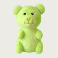 Load image into Gallery viewer, Plush, light lime green dog toy that looks like a gummy bear.
