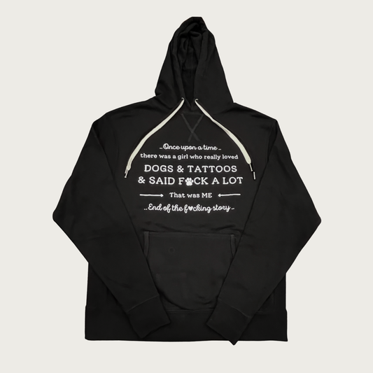 Alternate view of the hoodie laid flat.