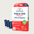 Load image into Gallery viewer, Red and white box containing 3 tubes (3 month supply) of Wondercide Flea & Tick Spot On for Medium Dogs, Peppermint Scent. Repels and prevents fleas, ticks & mosquitoes. Safe for dogs when used as directed. 
