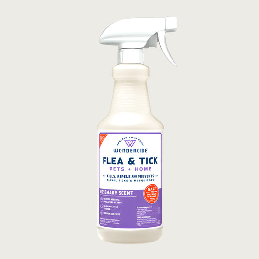 16 oz Wondercide Flea & Tick Pets + Home Spray, Rosemary Scent. Kills, repels and prevents fleas, ticks & mosquitoes. Safe for dogs & cats of all ages, when used as directed.