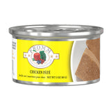 A 3 oz can of Fromm cat food chicken pâté.