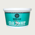 Load image into Gallery viewer, 8 oz white & teal plastic tub of Bones & Co Handcrafted Food & Treats for Pets Goat Whip. Low carb raw food. Good vibes. The better toy filler. Responsibly sourced.
