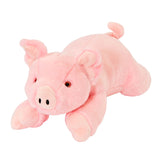 Plush Petey Pig dog toy from Fluff & Tuff. Toy is pale pink all over, with perky ears, cute snout and curly tail.