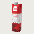 Load image into Gallery viewer, A 32 oz red & white carton with spout, of Open Farm Grass-Fed Beef Bone Broth Meal Topper for Dogs & Cats. 
