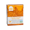 A 12.5 oz yellow and white carton of Open Farm Harvest Chicken Rustic Stew dog food. 100% Human Grade Ingredients. With Certified Humane chicken, no grain or potato.