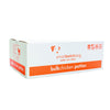 An orange and white box of Smallbatch chicken batch recipe, frozen raw dog food. This 18 pound bulk box contains 36 patties.