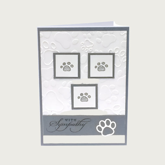 Paw Prints Sympathy Card