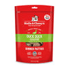 25 oz red bag of Stella & Chewy's "Only the good stuff" Duck Duck Goose Dinner Patties. Additional text: 95% poultry, organs & bone, freeze-dried raw, grain free, cage-free.