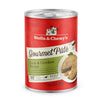 A 12.5 oz can of Stella & Chewy's Gourmet Pate Duck & Chicken Recipe for adult dogs. Grain free and protein rich, creamy pate of cage-free-duck & chicken liver packed with chunks of chicken breast.