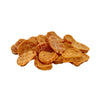 A close-up photo of a small pile of Wet Nose Chicken Nuggets dog treats. They are coin-shaped, round discs, about 1.5" wide, and a pale orangey-tan color.