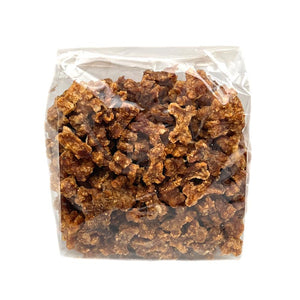 6 oz clear cellophane bag of Wet Nose exclusive Teeny Meaties rabbit treats for dogs. Product inside is very small, brown, bone-shaped treats.