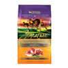 A bag of Zignature limited ingredient kangaroo formula with probiotics dog food, complete and balanced diet for puppy to adult dogs.